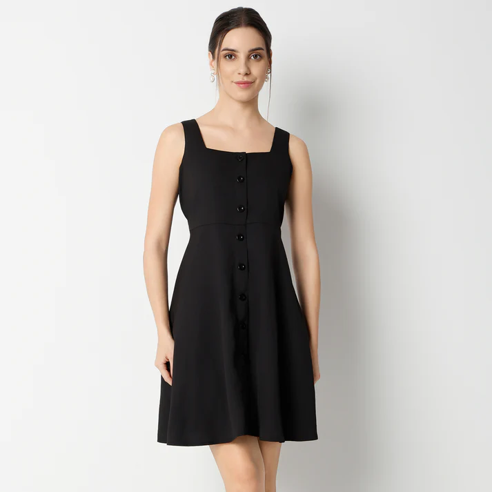 Flare Fit Sleeveless Dress